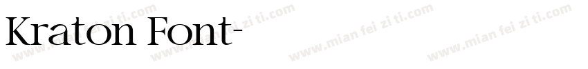 Kraton Font字体转换